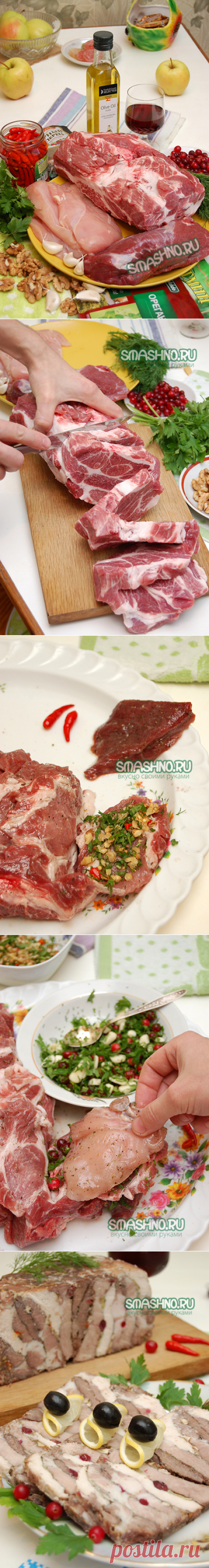 Мясная закуска к празднику. Даже целое мясное ассорти. - пошаговый рецепт с фото