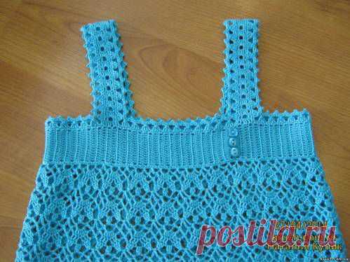 Топ "Пуговка" для девочки крючком - 29 Апреля 2014 - Мои работы - Вяжу крючком