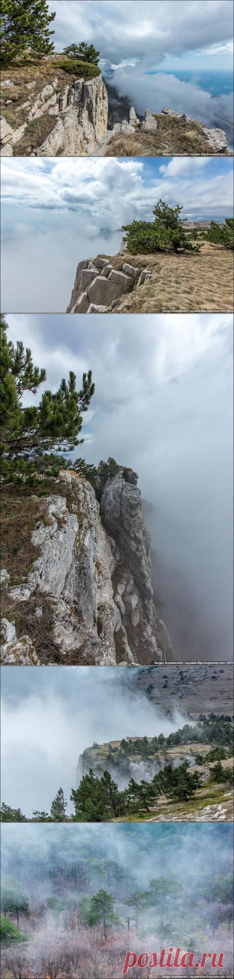 Прогулка под облаками. Плато Ай-Петри в Крыму.