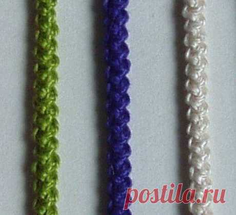 Вязание: шнурок &quot;Гусеничка&quot;