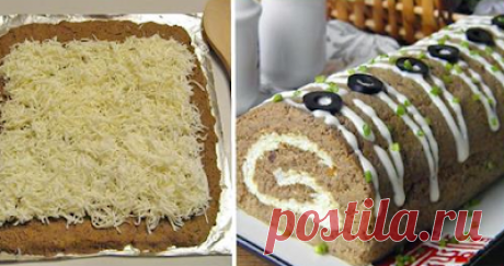 Печеночный рулет: обожает вся семья, вкуснее рулета еще не ела