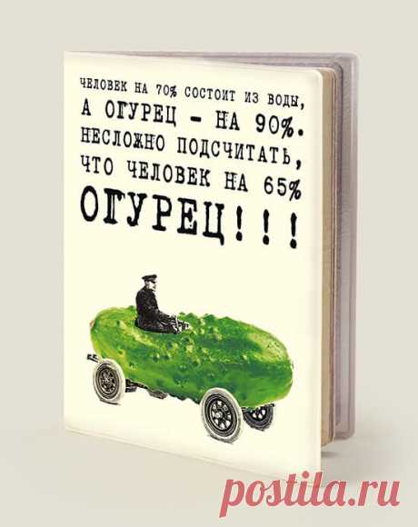 Купить обложку на паспорт (Огурец) за 220Р + подарок