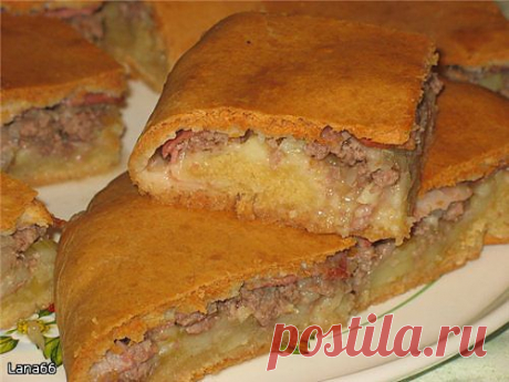 Пирог с мясом,картошкой и беконом -LiveInternet