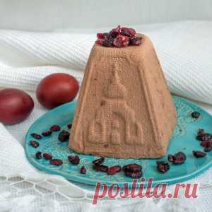 ШОКОЛАДНАЯ ТВОРОЖНАЯ ПАСХА С ЧЕРНОСЛИВОМ