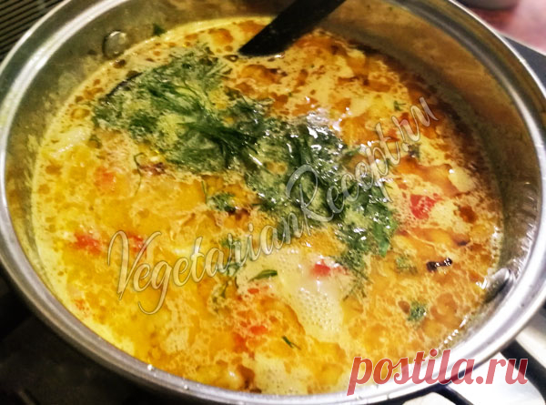 Густой овощной суп с рисом и сыром Идеальный суп для тех, кто ценит тонкий вкус!