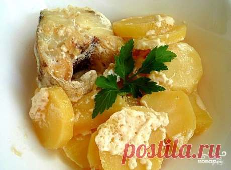 Минтай с картошкой - пошаговый кулинарный рецепт на Повар.ру