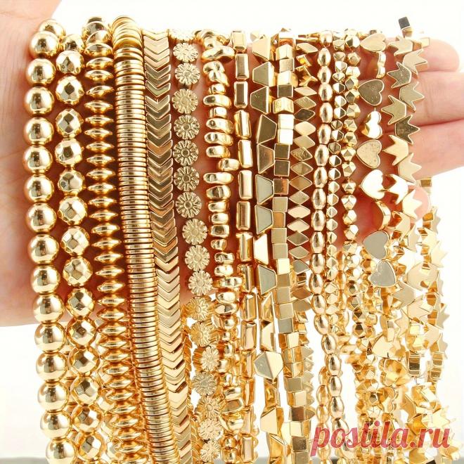 натуральные золотистые гематитовые бусины неправильной формы - Temu Moldova