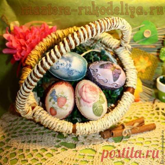 Мастер-класс по декупажу на дереве: Пасхальный сувенир на счастье