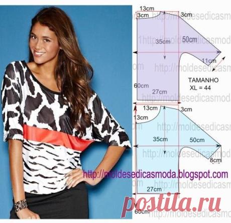 Блуза летучая мышь: выкройка и пошаговый мастер-класс своими руками