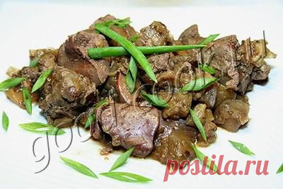 Хорошая кухня - куриная печень тушеная с баклажанами. Кулинарная книга рецептов. Салаты, выпечка.