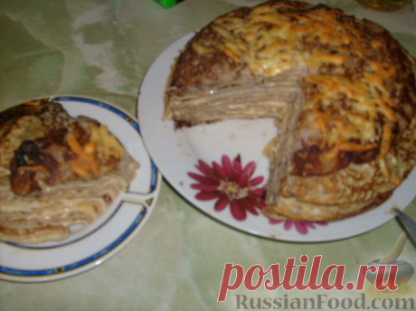 Рецепт: Пирог Блинница на RussianFood.com