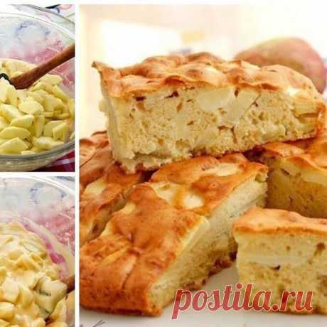 Очень вкусная шарлотка-лентяйка | Самые вкусные кулинарные рецепты