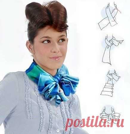 Как красиво завязать шарфы, палантины, галстуки...