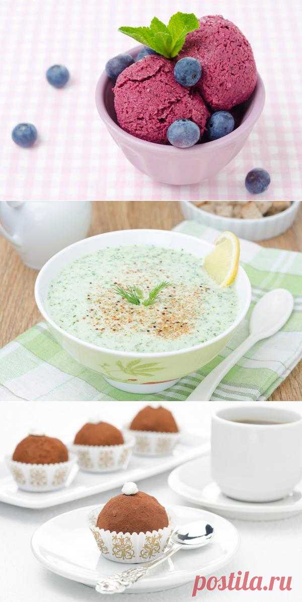 Все и сразу: Мороженое, капуста, холодный суп, мусс из курицы, два кекса и пирожные