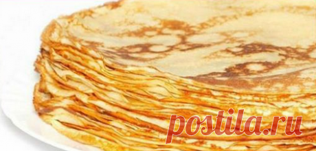 Очень тонкие блины — лучший рецепт
