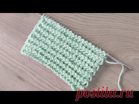 3D узор горизонтальные дорожки. Вязание спицами.