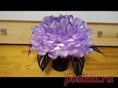 Пион из подложки. Ночник.