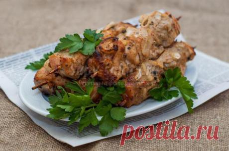 Шашлык из курицы в духовке. Рецепт с пошаговыми фото