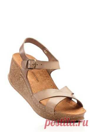 Кожаные сандалии телесный купить онлайн - bonprix.kz