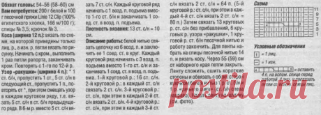 Вязание спицами - летняя шляпка