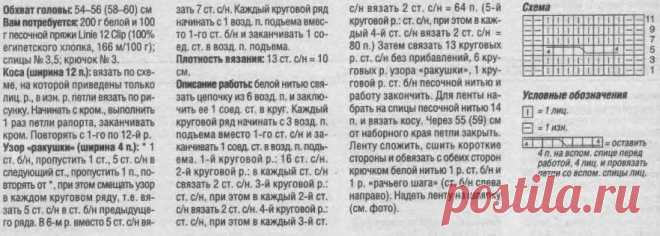 Вязание спицами - летняя шляпка