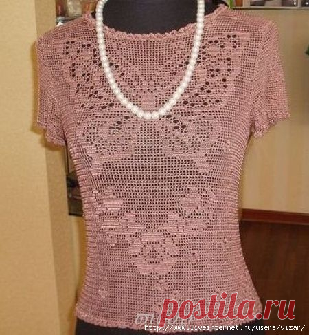 Топ с розами