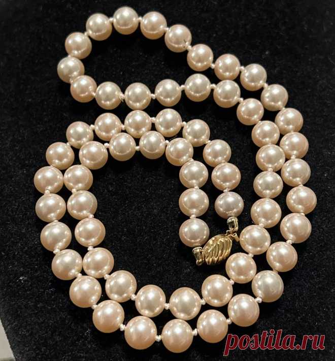 Lovely Vintage Marcella Knotted Faux Pearl Signed Necklace | eBay