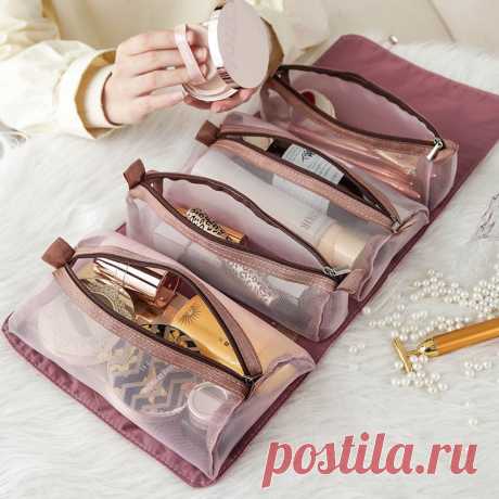 727.37руб. 36% СКИДКА|Женская косметичка, складной дорожный Органайзер, сетчатая Отделяемая сумка для туалетных принадлежностей|Сумки для вещей|   | АлиЭкспресс Покупай умнее, живи веселее! Aliexpress.com