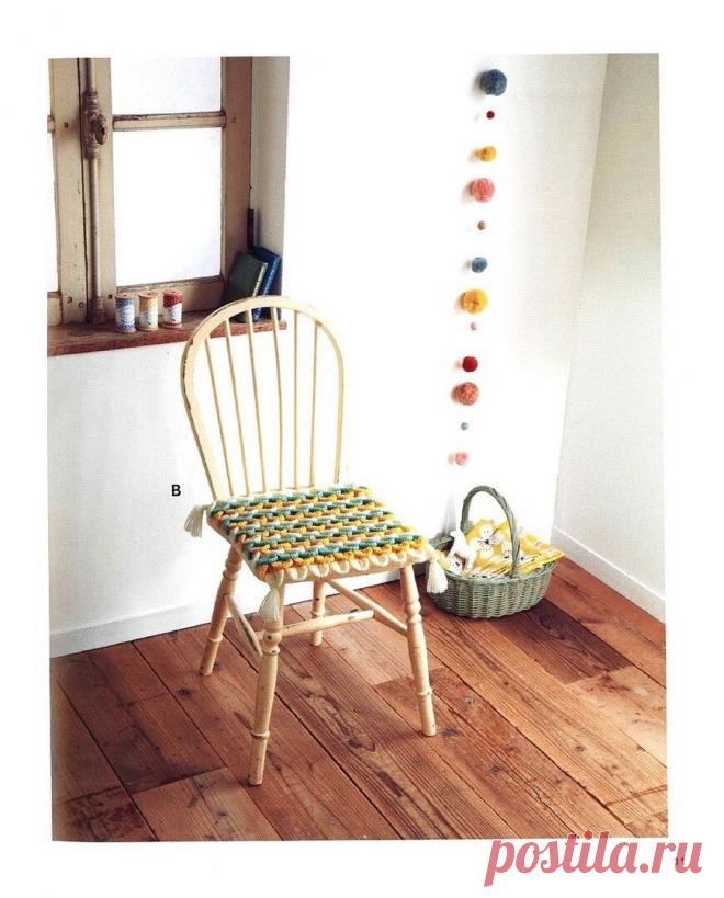 Сидушки крючком на стулья и табуреты в интересной технике. Схемы квадратных и круглых сидушек | Ирина Буланова | Яндекс Дзен