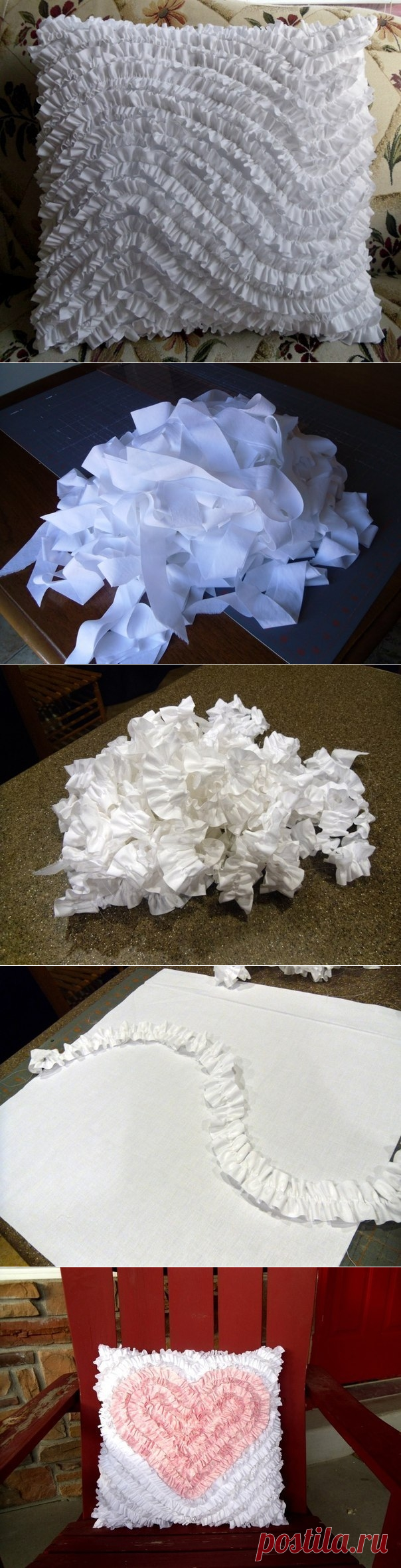 Красивые подушки с рюшами