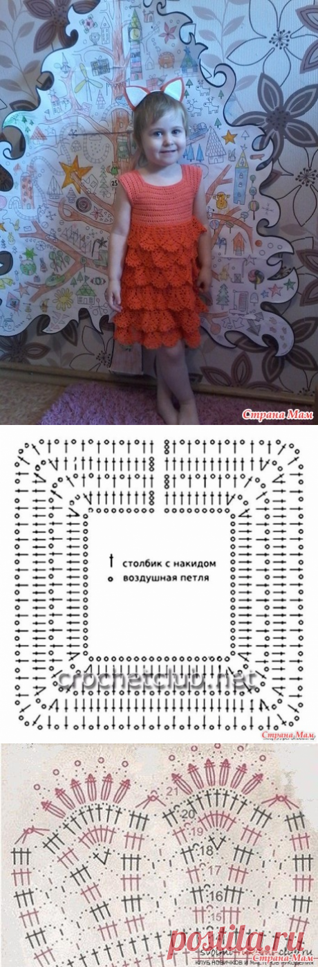 . Серия "Детское". Платье на утренник - Вязание - Страна Мам