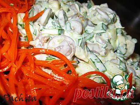 Салат с куриными сердечками &quot;Френч &quot; - кулинарный рецепт