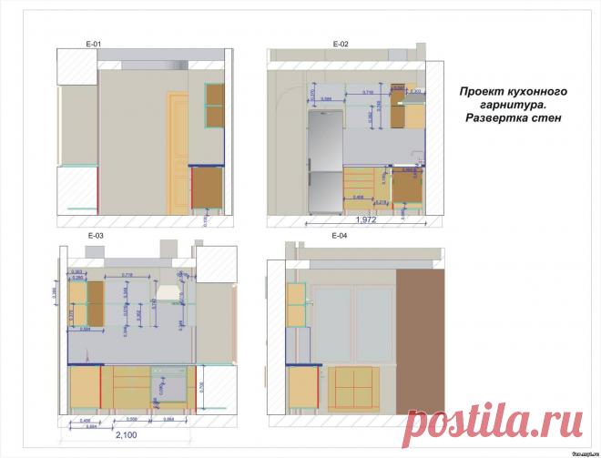 кухонный гарнитур замеры