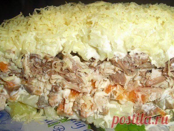 Самые вкусные рецепты: Салат с мясом и грибами