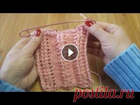 АЖУРНЫЙ ВЕРТИКАЛЬНЫЙ узор спицами Ажурный вертикальный узор спицами #вязаниеспицами #вязание...