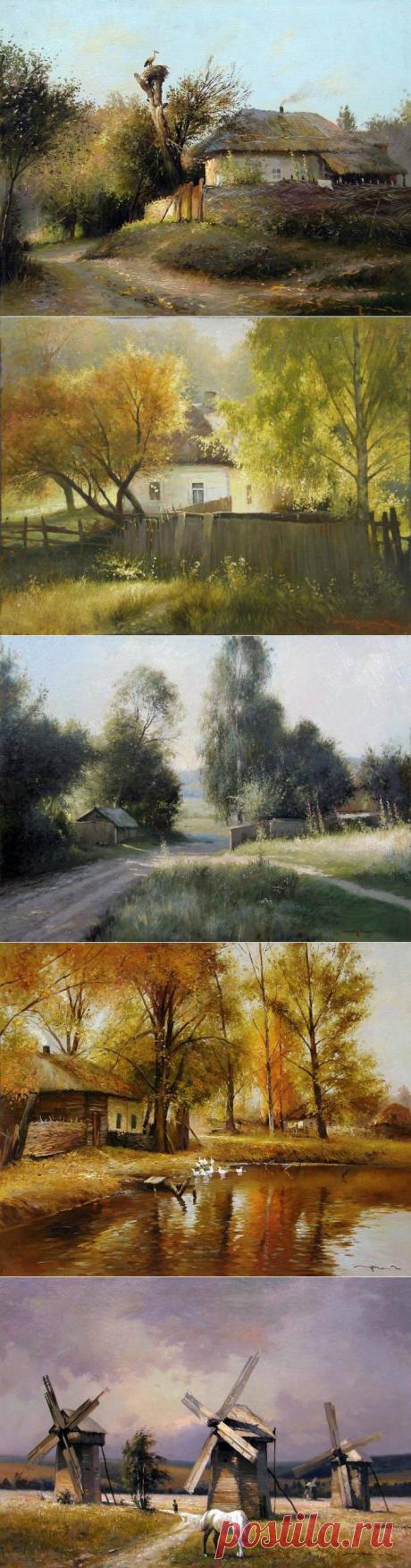 Художник Юрий Журка|Чудесный сельский пейзаж