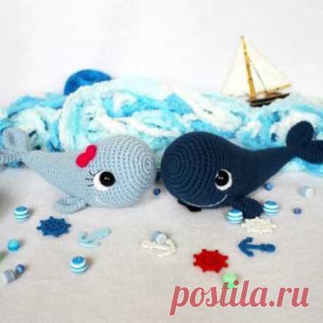 Кит амигуруми крючком: схема вязаной игрушки Сегодня мы с вами будем вязать влюбленную парочку китов амигуруми крючком. Схемы вязаных игрушек и описание составлены Марусей Геращенко.