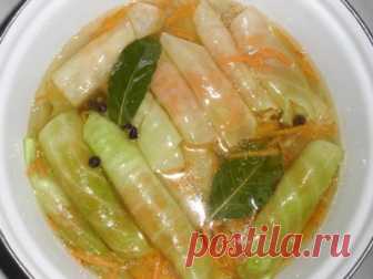 МАРИНОВАННЫЕ КАПУСТНЫЕ РУЛЕТИКИ