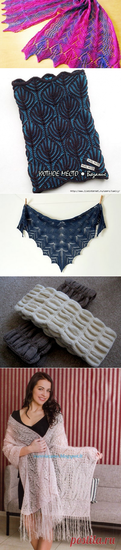 Шали, шарфы, шапочки спицами 50