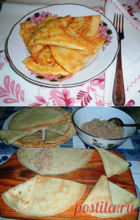 Вкуснейшие блинчики с мясом - Простые рецепты Овкусе.ру