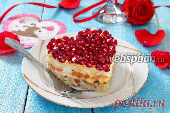 Салат «Красная шапочка» с гранатом рецепт с фото, как приготовить на Webspoon.ru