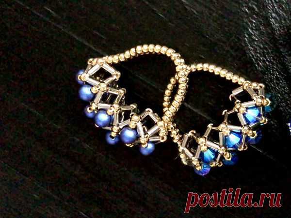 Мастер-класс : Создаем своими руками кольцо из бусин Swarovski и бисера!