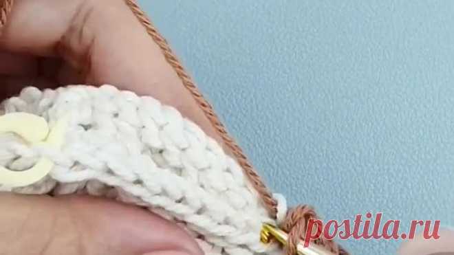 Красивый шов крючком Зигзаг