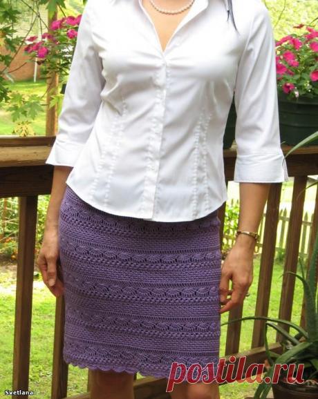Модная юбка крючком