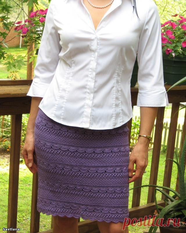Модная юбка крючком