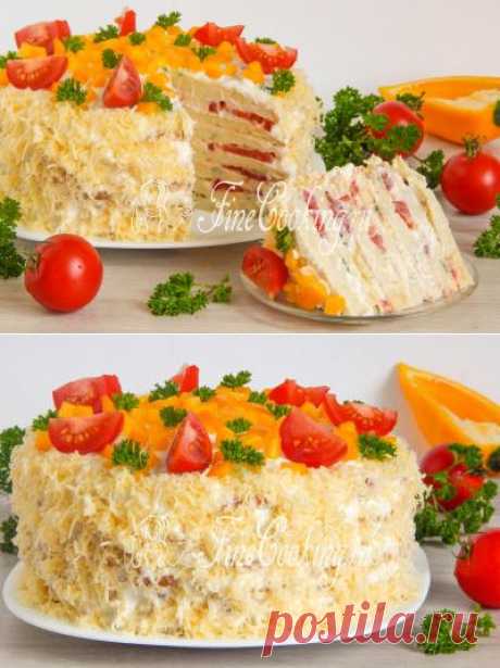 Кабачковый торт с помидорами