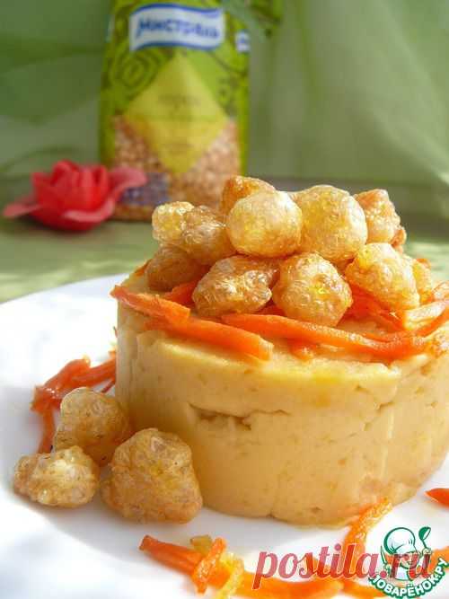Гороховое пюре с "мясной" поджаркой (сейтан).