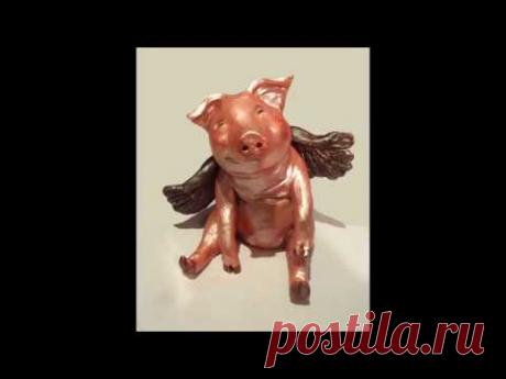 Reposteria creativa. Como hacer un cerdo con alas de chocolate Diverxo. Modelado.