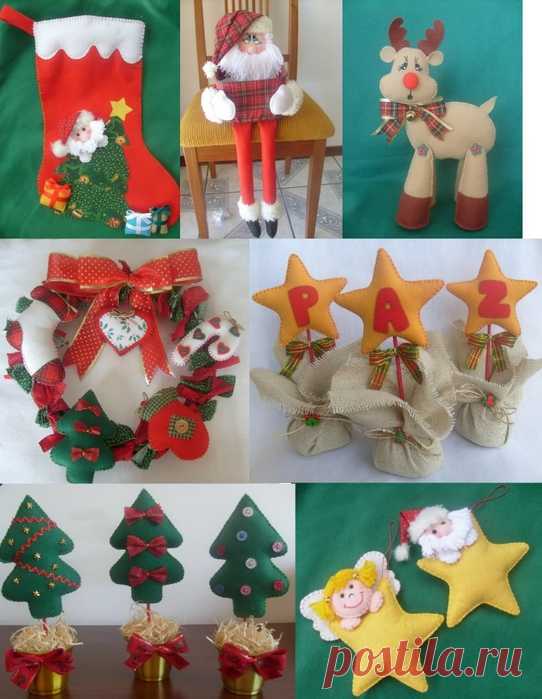Игрушки своими руками на елку и под елку.