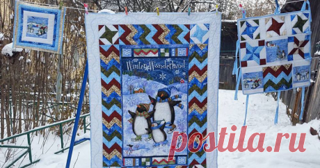 Как сшить лоскутное одеяло с пингвинами - Ярмарка Мастеров - ручная работа, handmade